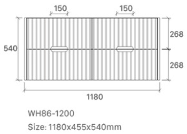 Elena Wall Hung Vanity - 1200mm