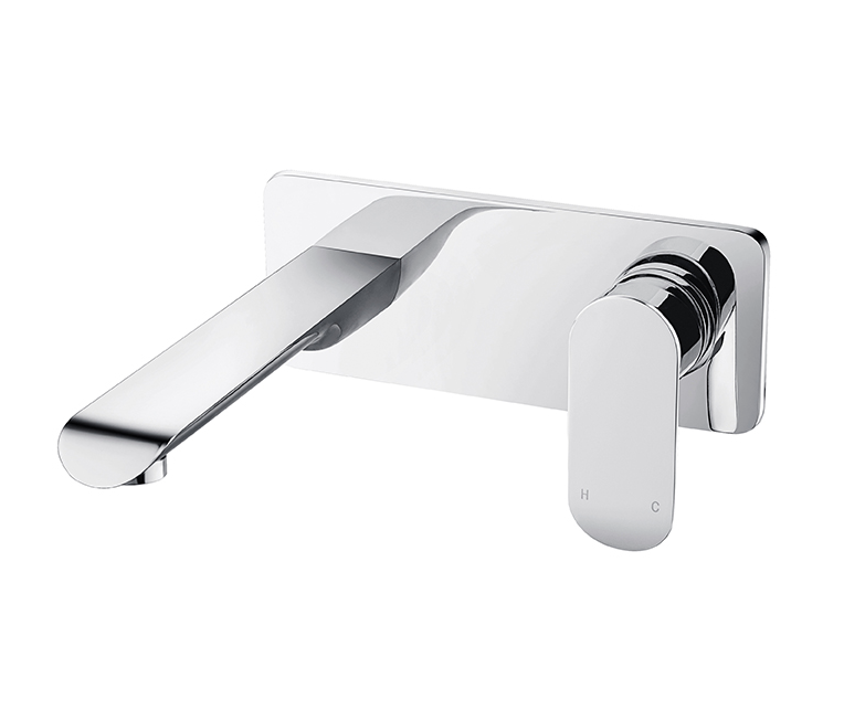 OVAL CURVE Wall Mixer with Spout