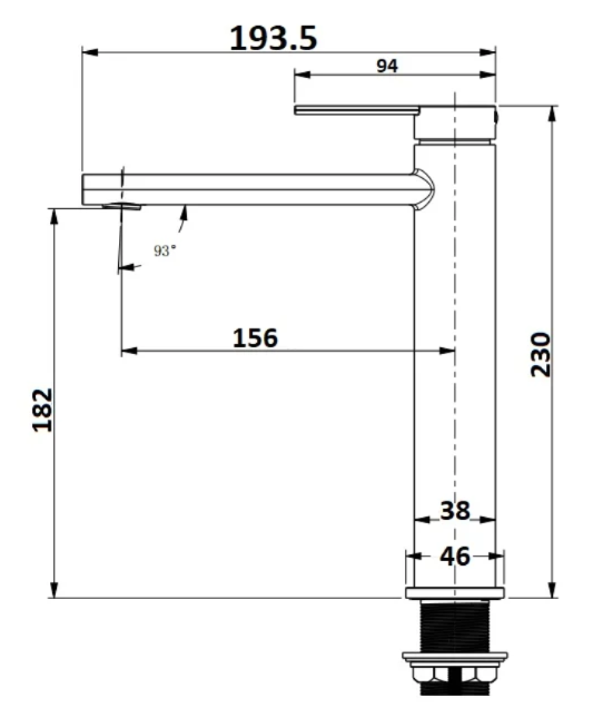 IRIS Tall Basin Mixer