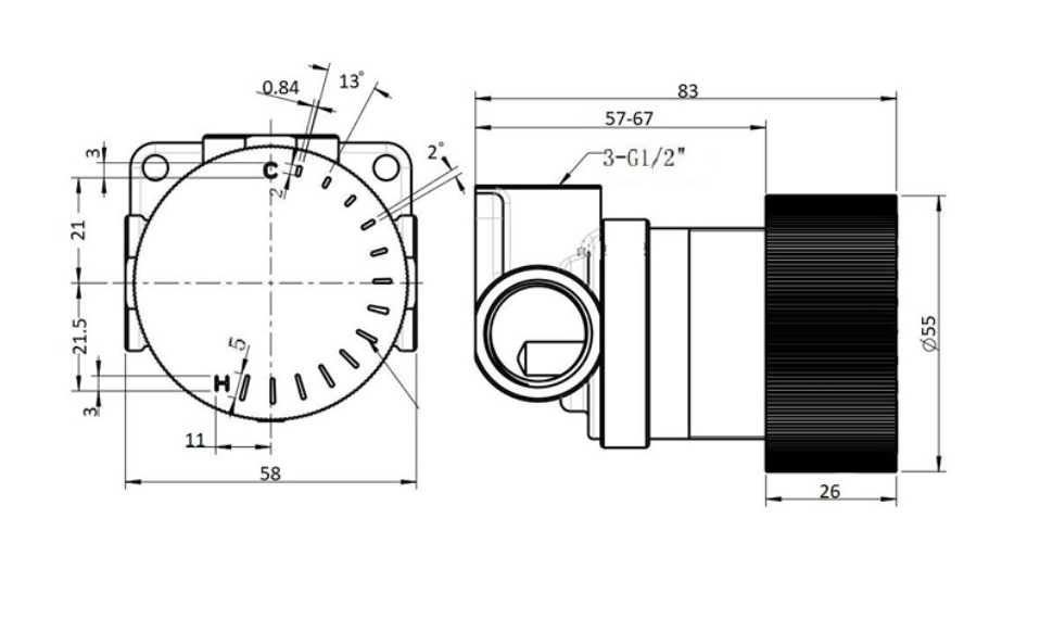 QI RUND Progressive Wall Mixer