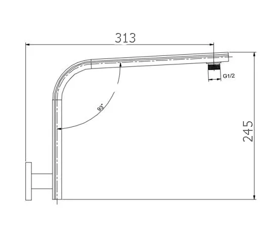 KASTEN High Rise Shower Arm