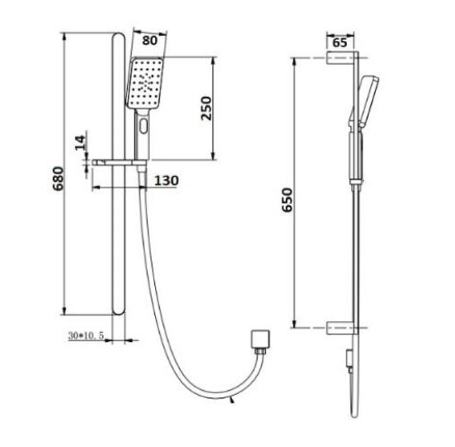 HANDEL OVAL Round Shower Rail