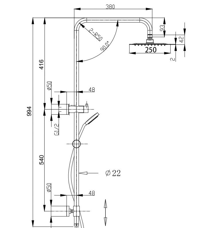 RUND Round Shower Combo Set