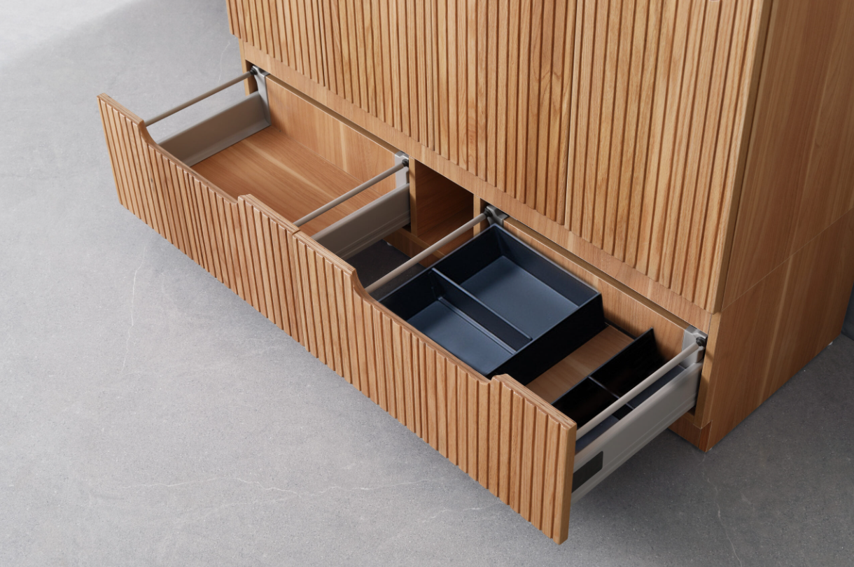 Duplex Fluted Floor Standing Vanity 1200mm