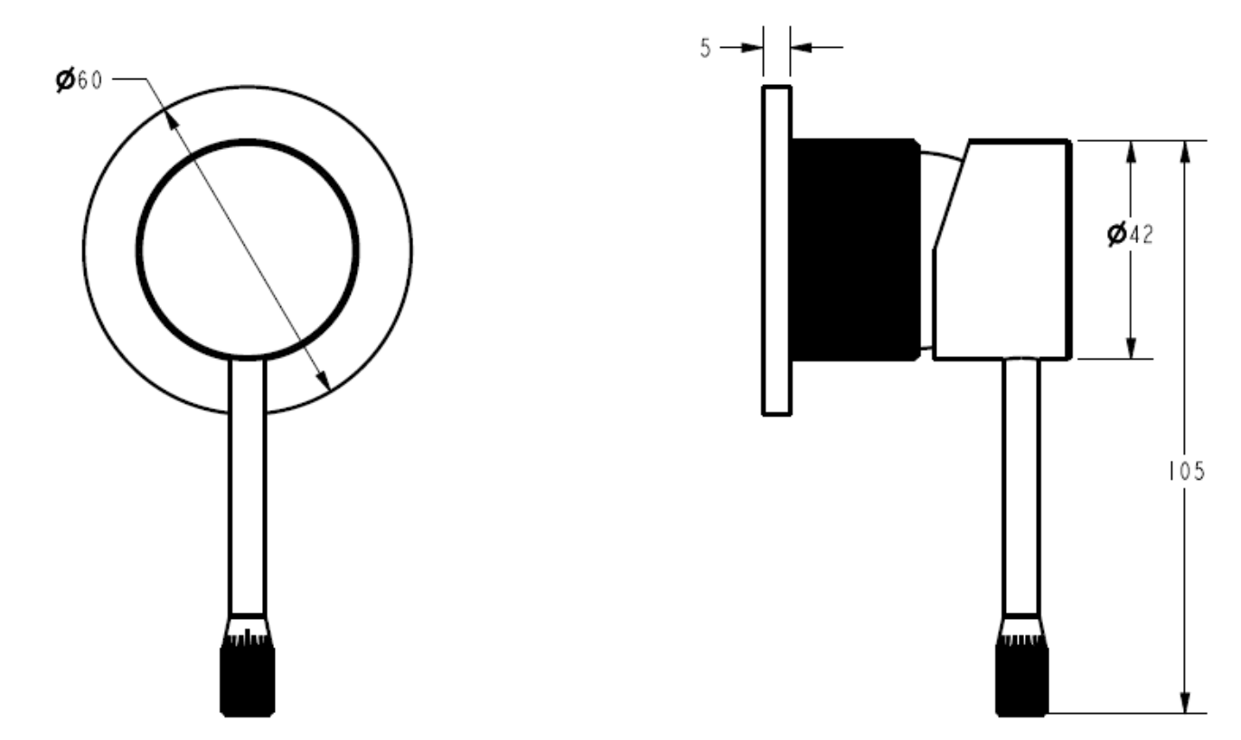 HYB585-303-BN Linie Wall Mixer