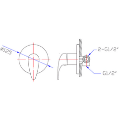 PM-3001SW Ruby Wall Mixer
