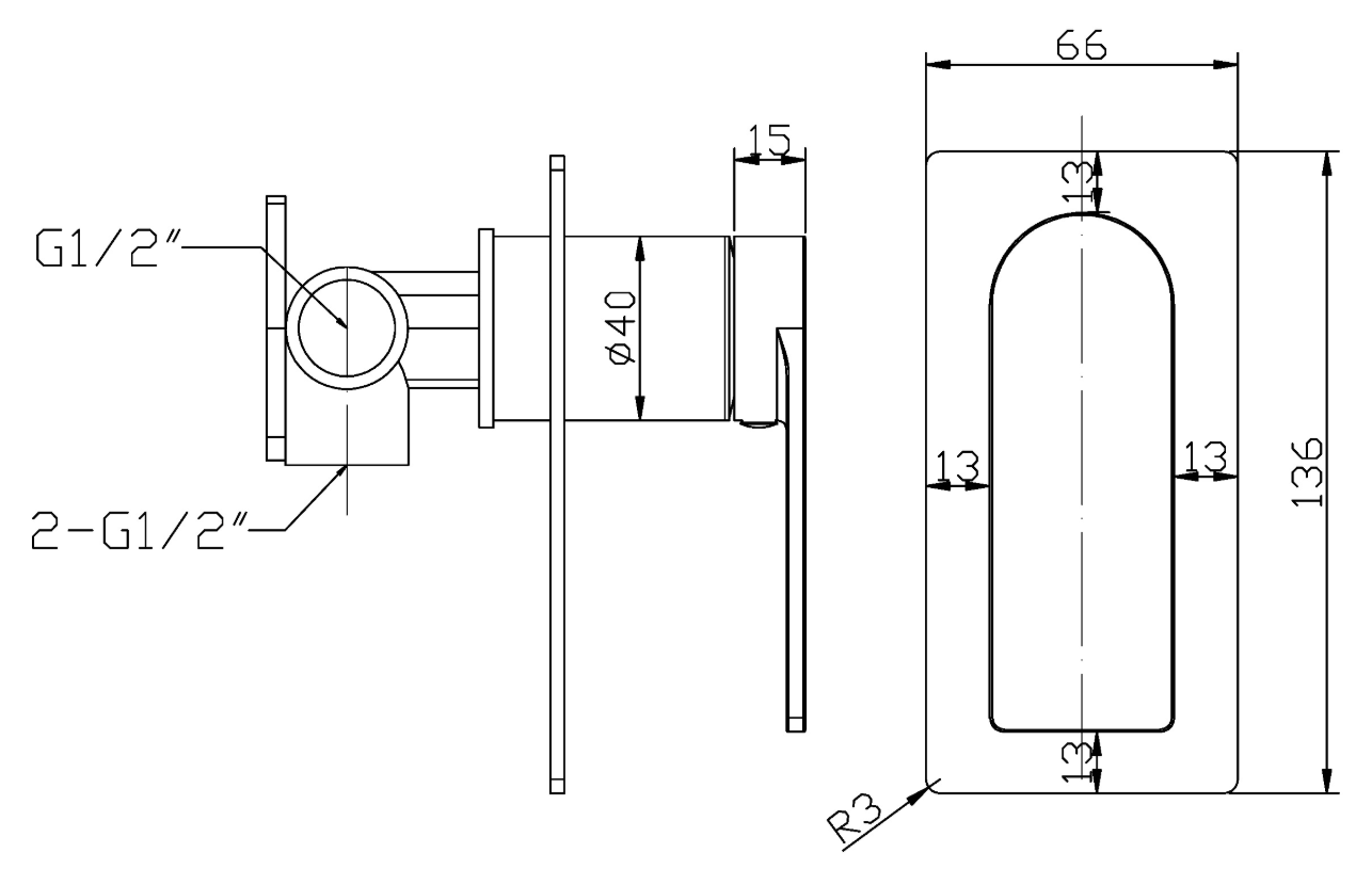 PBS3001 Ruki Wall Mixer