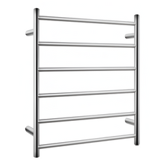 CH06.R.HTR Round Chrome Electric Heated Towel Rack 6 Bars