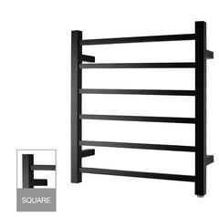 CH06.S.HTR Square Chrome Electric Heated Towel Rack 6 Bars