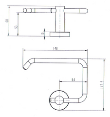 8116 – Round Curved Toilet Paper Holder