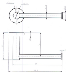 8116-A – Round Toilet Paper Holder