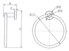 8113 – Round Towel Ring
