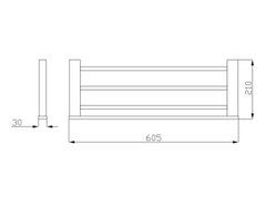 BK1611 – SS ECKIG Towel Rack
