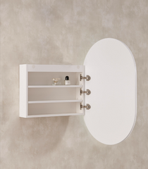 Oscar Oval Shape LED Shaving Cabinet