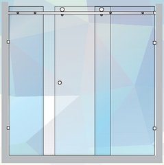 Violet Series 10mm Frameless Sliding Door Shower Screen Front Only (1950-2500mm)