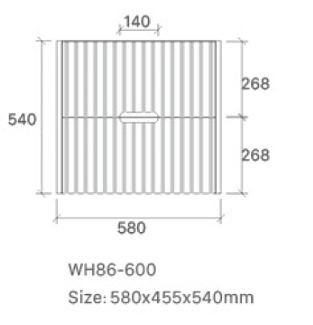 Elena Wall Hung Vanity - 600mm
