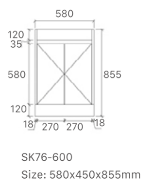 Quinn Free Standing Vanity - 600mm