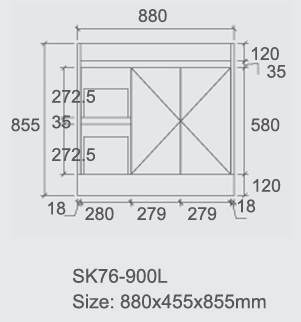 Quinn Free Standing Vanity - 900mm