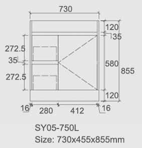 Tobi Free Standing Vanity 750mm