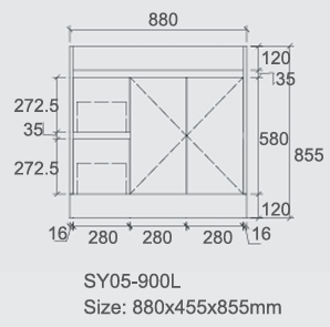 Tobi Free Standing Vanity 900mm