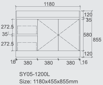 Tobi Free Standing Vanity 1200mm