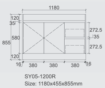 Tobi Free Standing Vanity 1200mm