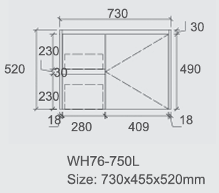 Luna Wall Hung Vanity 750mm