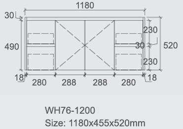 Luna Wall Hung Vanity 1200mm Single Bowl Top
