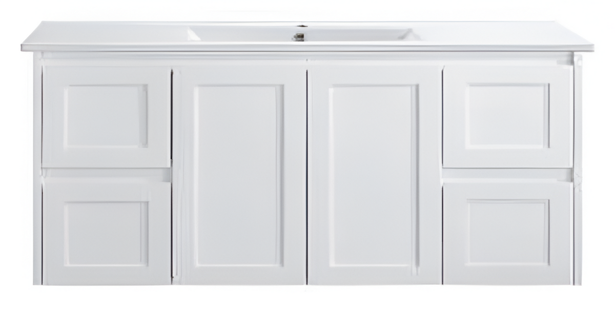 Luna Wall Hung Vanity 1200mm Single Bowl Top