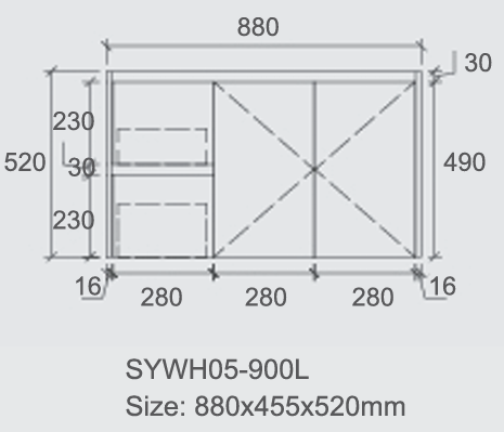 Royce Wall Hung Vanity 900mm