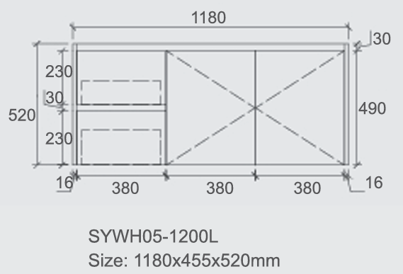 Royce Wall Hung Vanity 1200mm