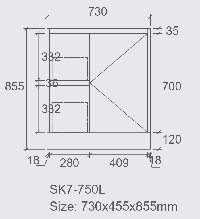 Sammy Freestanding Vanity 750mm