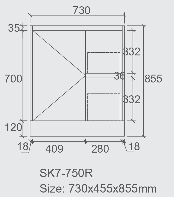 Sammy Freestanding Vanity 750mm