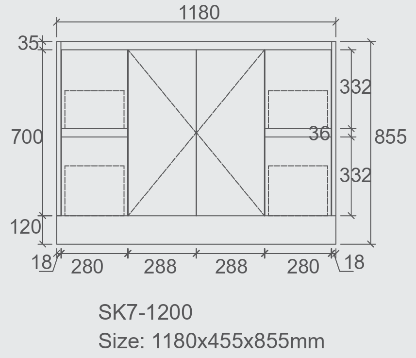Sammy Freestanding Vanity 1200mm Single Bowl