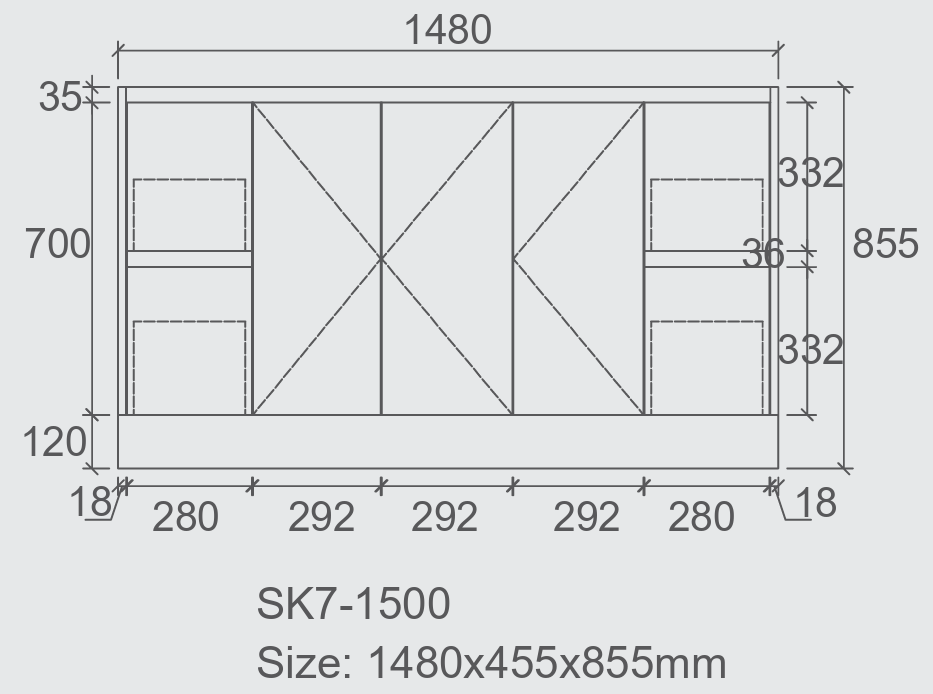 Sammy Freestanding Vanity 1500mm Single Bowl