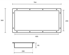 Akril Niche D 290*695*90mm