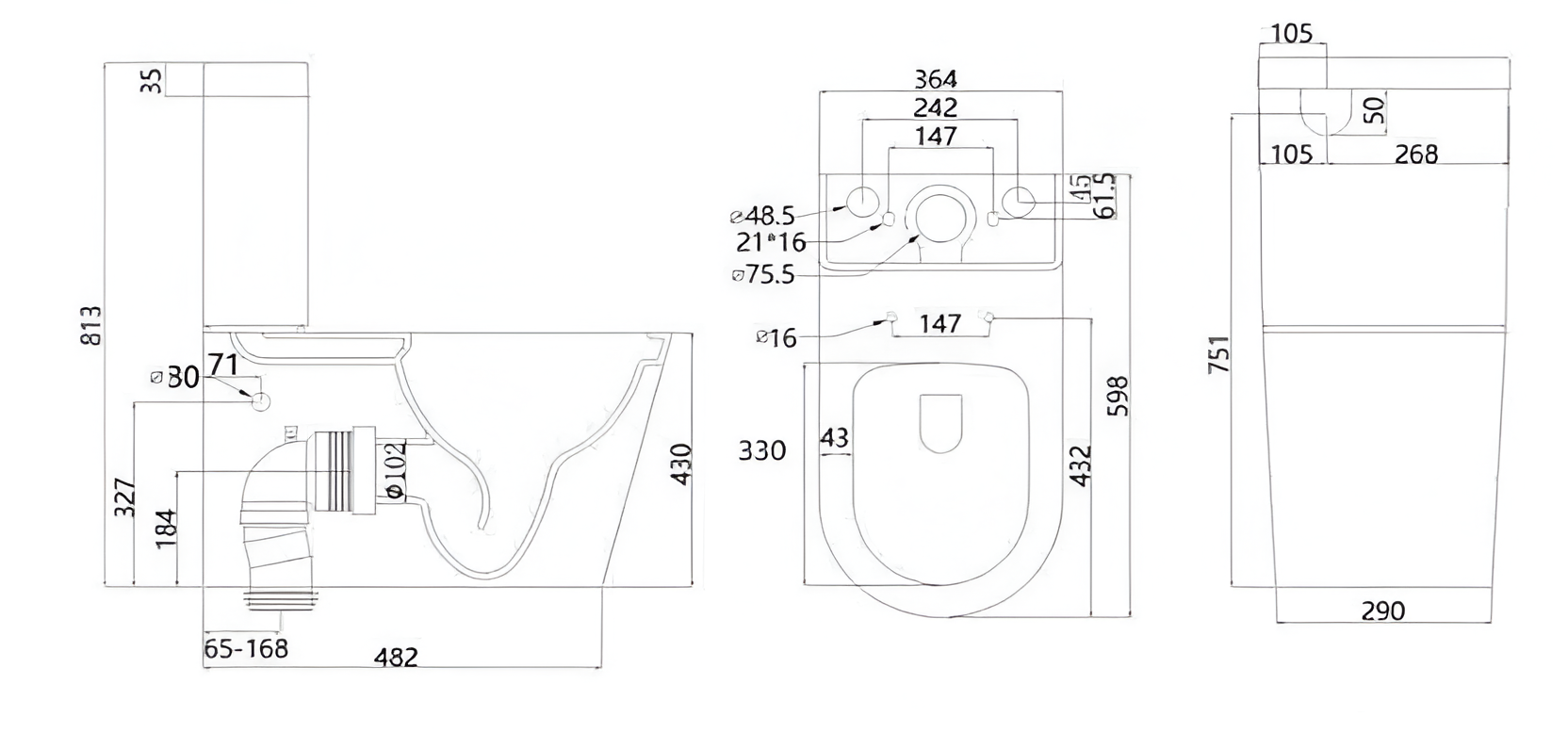 Torina Compact Toilet