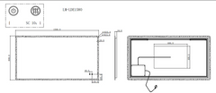 1500x800mm Rectangular Frosted Edge Led Mirror