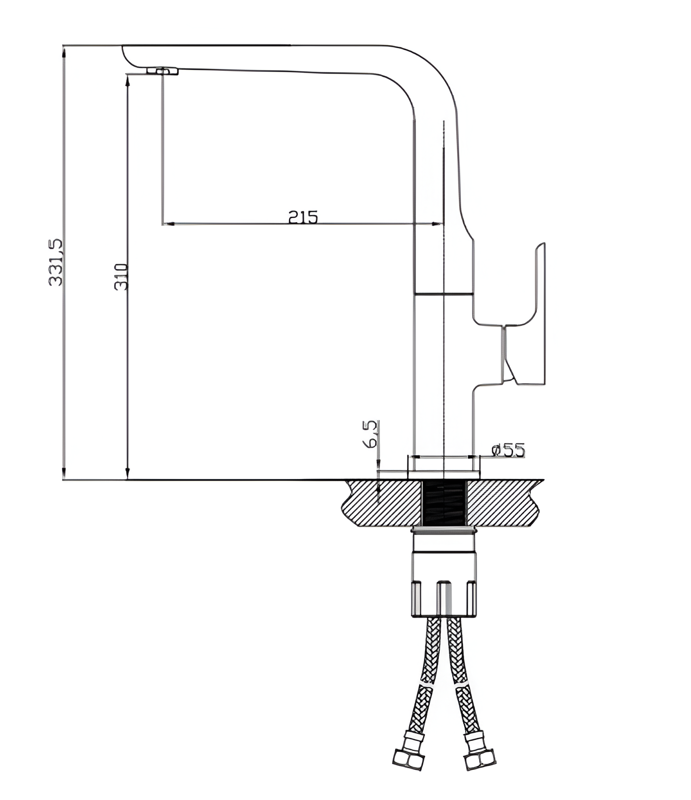 LUXUS Swivel Sink Mixer