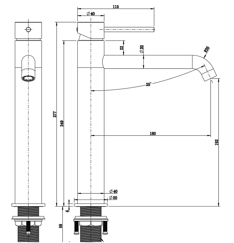 MORGAN RUND Tall Basin Mixer