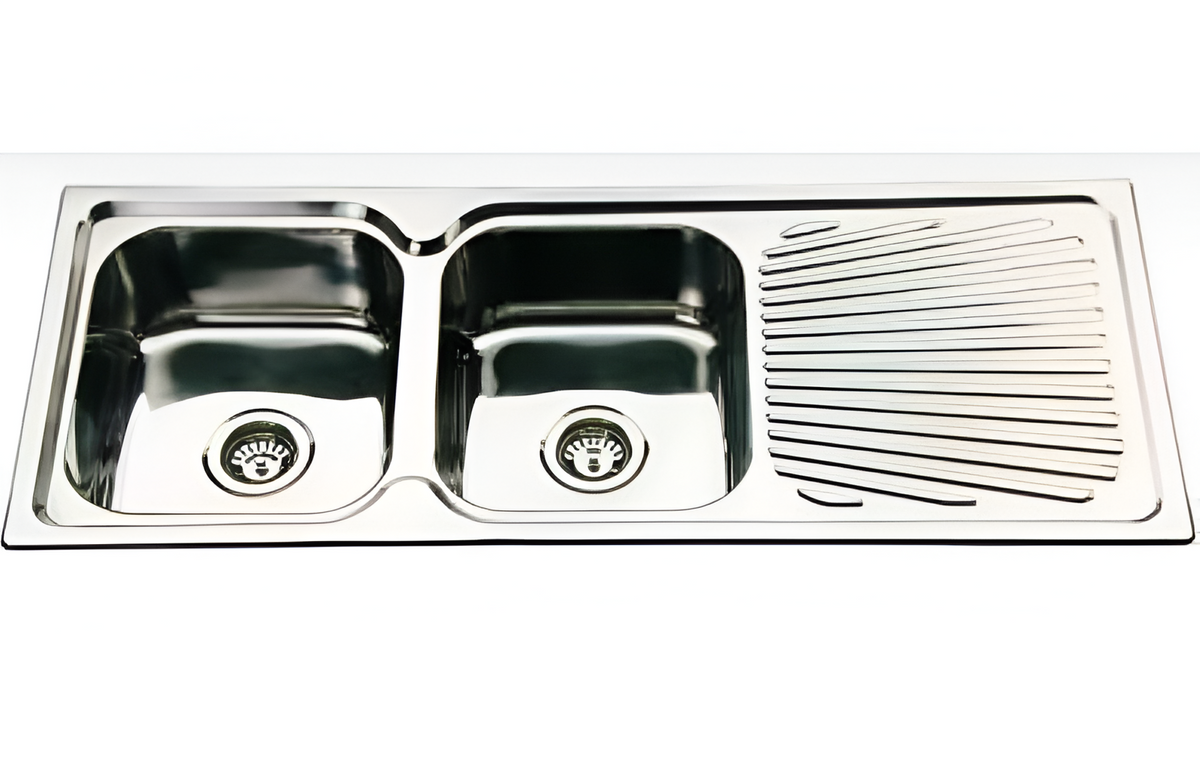 FK118S Kitchen/Laundry Sink Double Bowl and Drainer