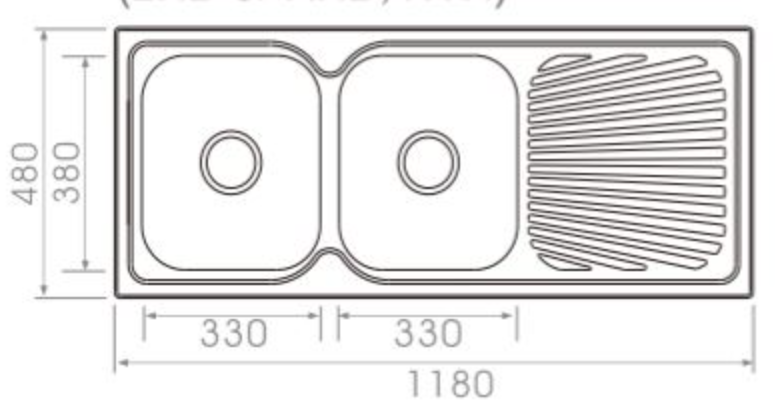 FK118S Kitchen/Laundry Sink Double Bowl and Drainer