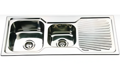 FK108S Kitchen Sink Double Bowl and Drainer