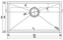 Vogue 700 Square Kitchen/Laundry Sink