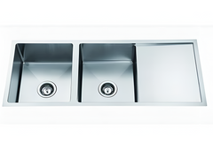 D99R-B Square Double Kitchen/Laundry Sink with Drainer