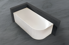 1500mm Anika Free Standing Groove Corner Bath Tub