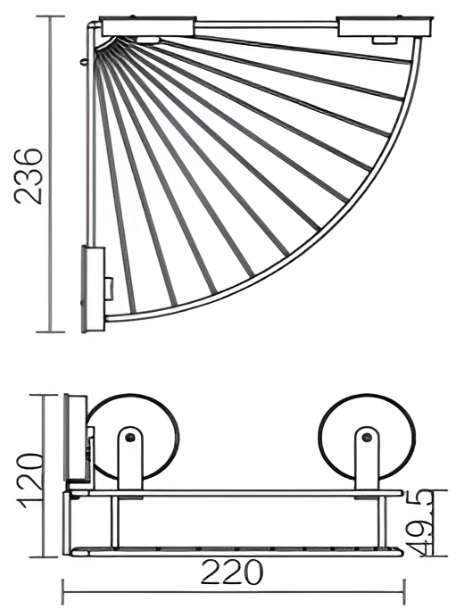 Suction Single Corner Soap Basket