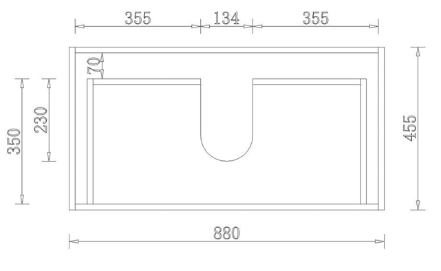 Yoko Wall Hung Vanity 900mm