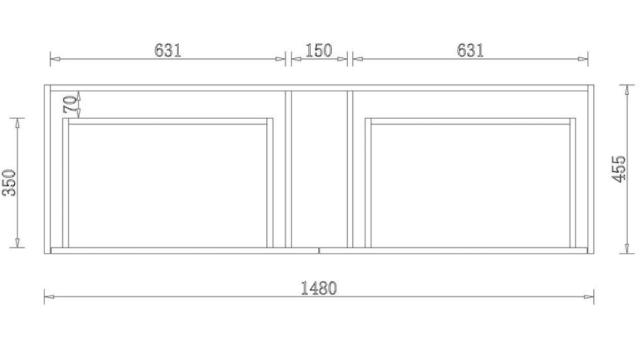 Yoko Wall Hung Vanity Single Bowl 1500mm