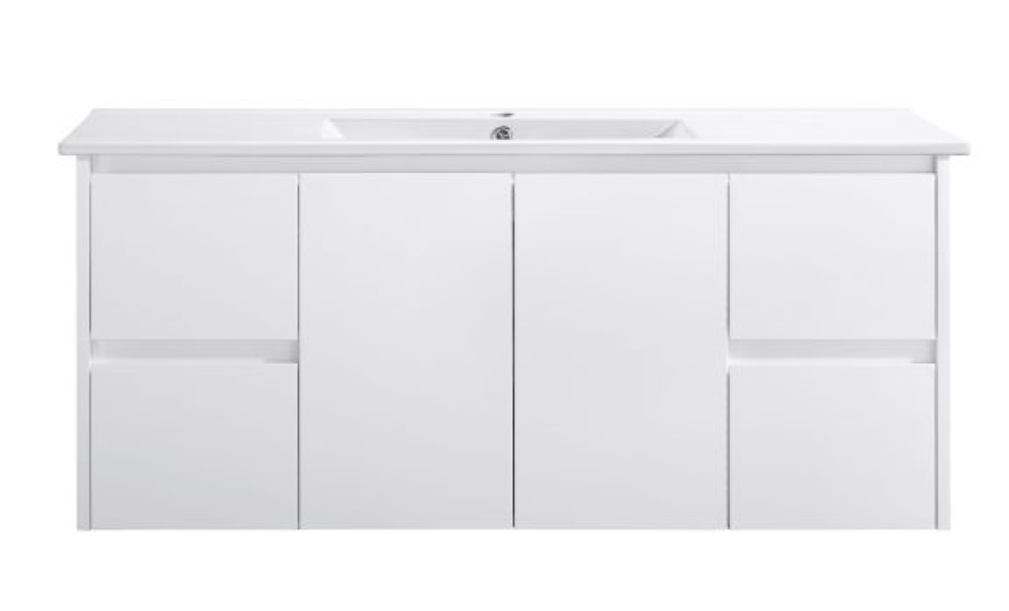 Willow Wall Hung Vanity 1200mm Single Bowl Top